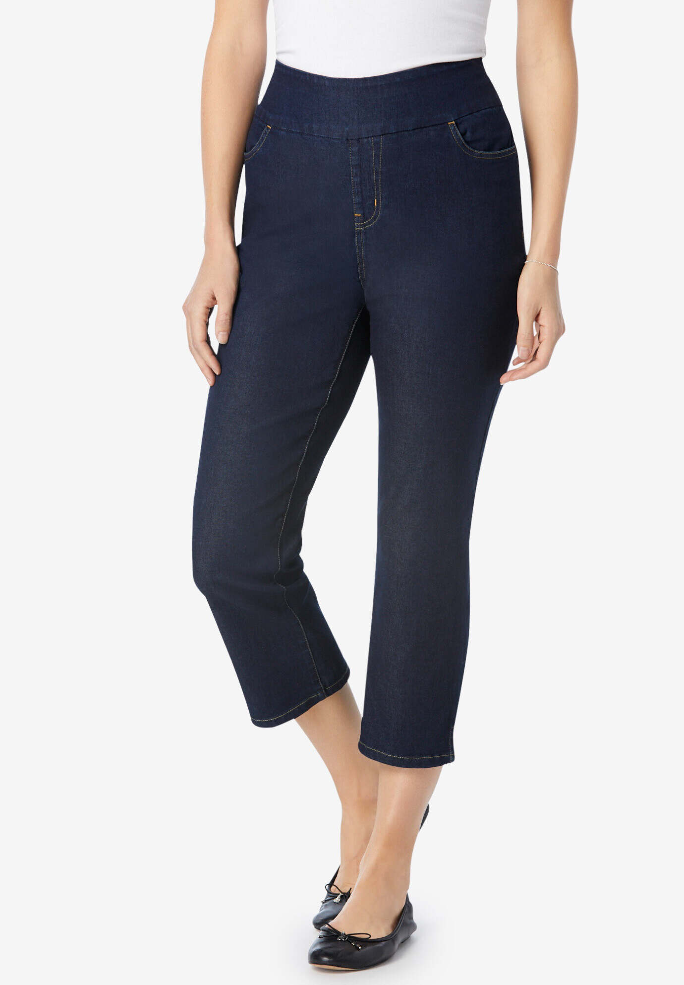 Flex-Fit Pull-On Denim Capri