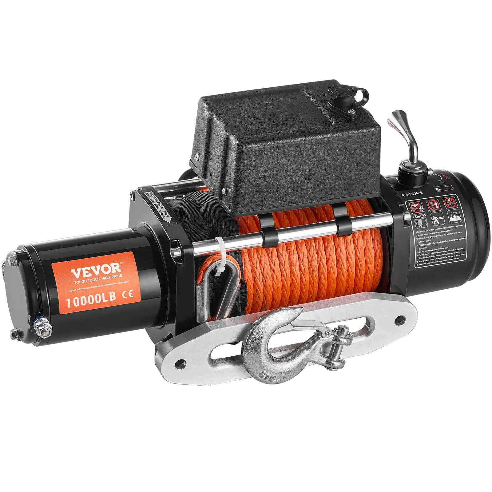 Electric Winch, 18,000 lb, 12V DC Truck Winch with Φ7/16 in x 85 ft Steel Cable Roller Fairlead Wireless & Wired Remote Control, IP55 Waterproof for Towing Off-Road SUV Jeep Truck Trailer Boat