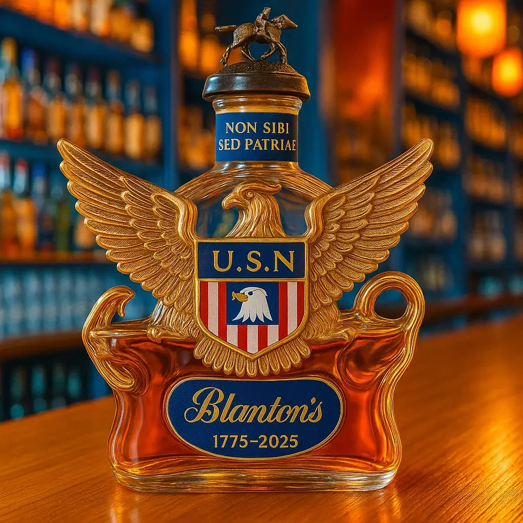 U.S.Navy 250th Anniversary Commemorative Whiskey Bottle