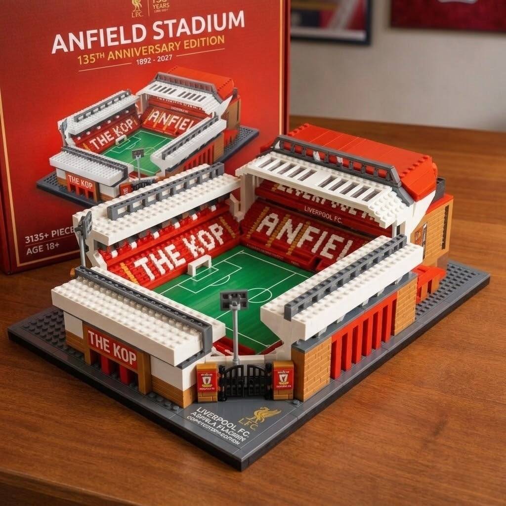 Liverpool 135th Anniversary Anfield Stadium Commemorative Building Blocks
