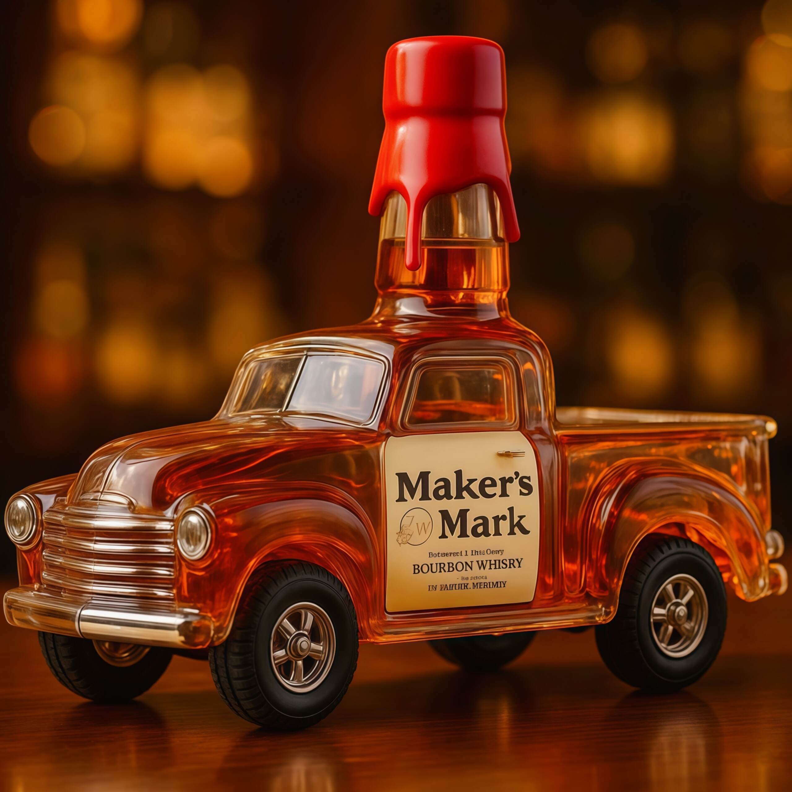 Pickup Truck Whiskey Bottle