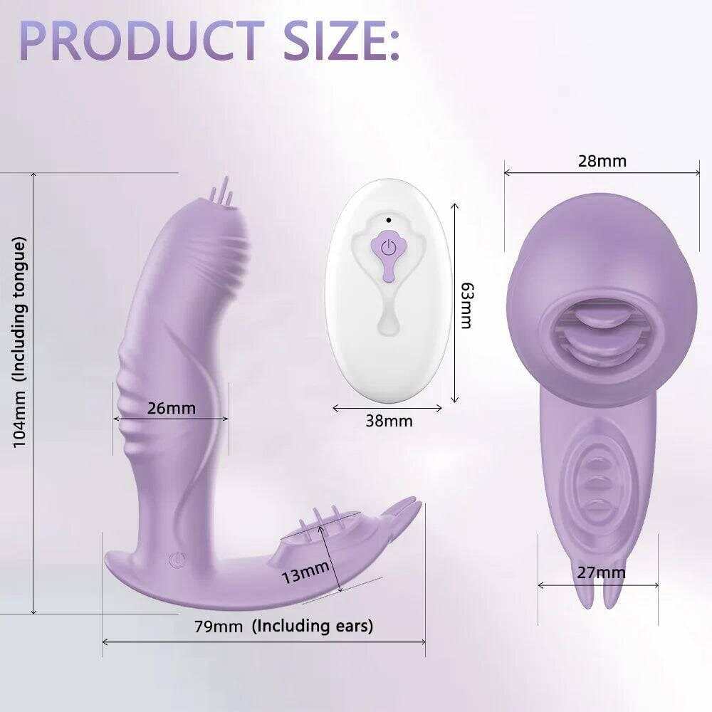 PASSION PULSE ADULT 3-in-1 Dildo Rabbit Wireless Remote Vibrator