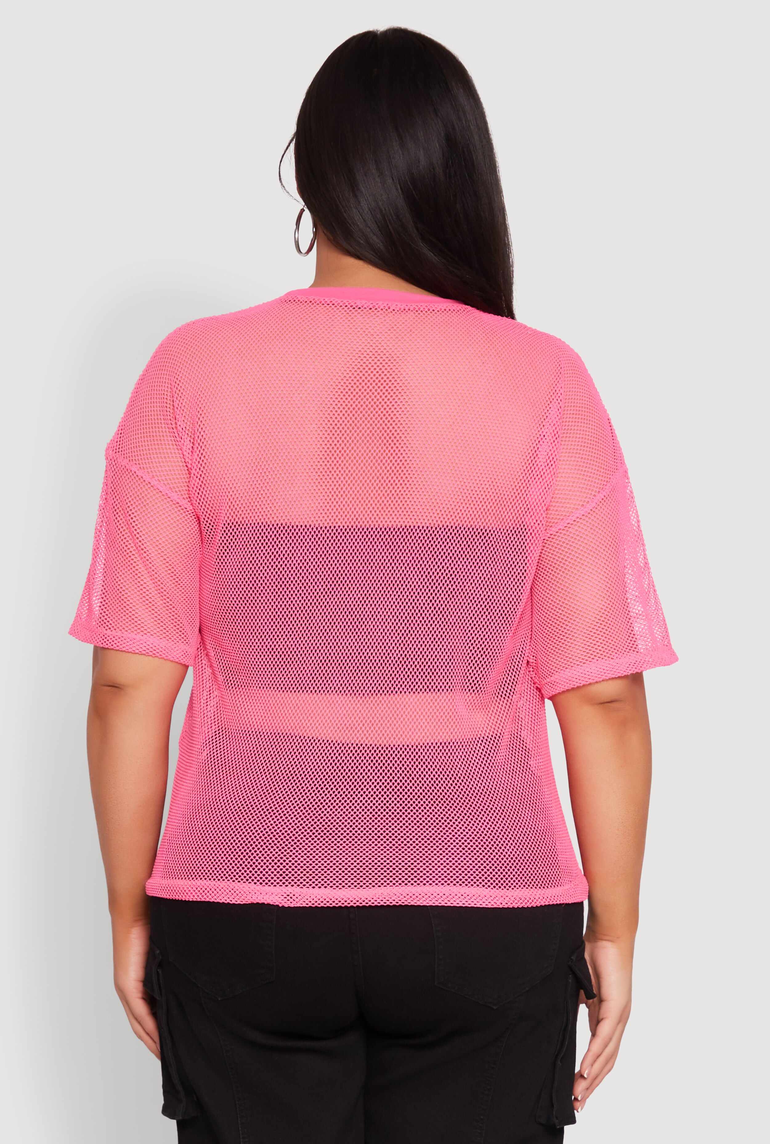 Plus Size Faith Fishnet Top