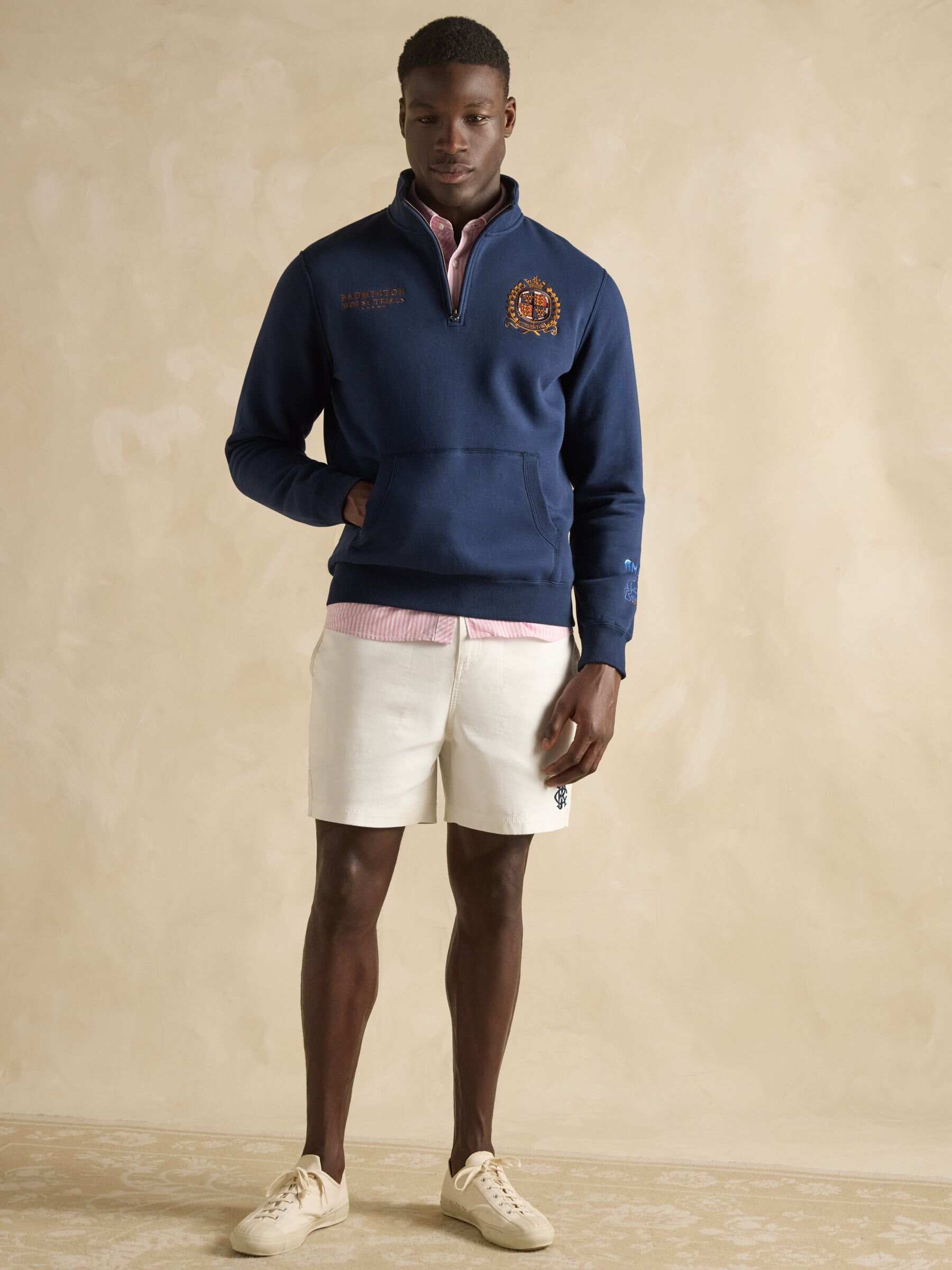 Official Badminton Navy Quarter Zip Sweatshirt