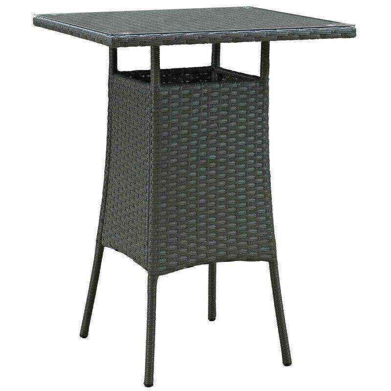 Tripp Square 4 - Person 31.5'' Long Bar Height Dining Set with Cushions