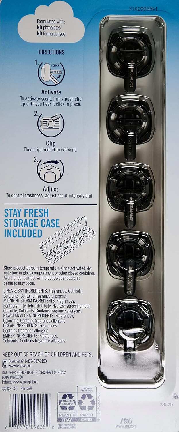 Febreze Car Air Fresheners, New Car Scent, Odor Eliminator for Strong Odors Car Vent Clips (2 Count)