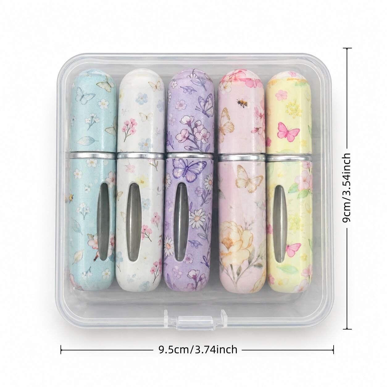 5-piece Marquardt floral pen-style perfume dispenser set