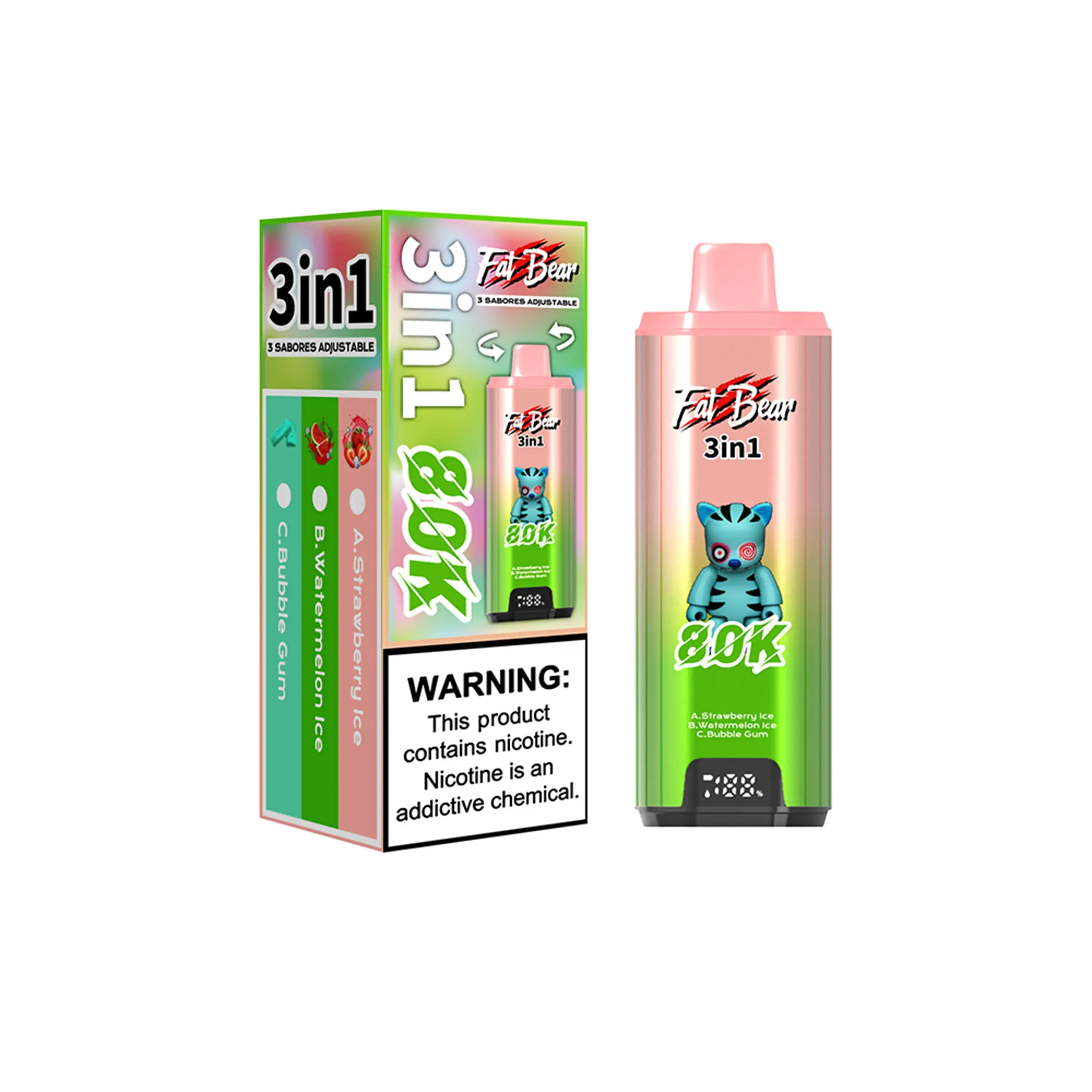 AIVONO FATBEAR 3 in 1 80000 Puffs Disposable Vape