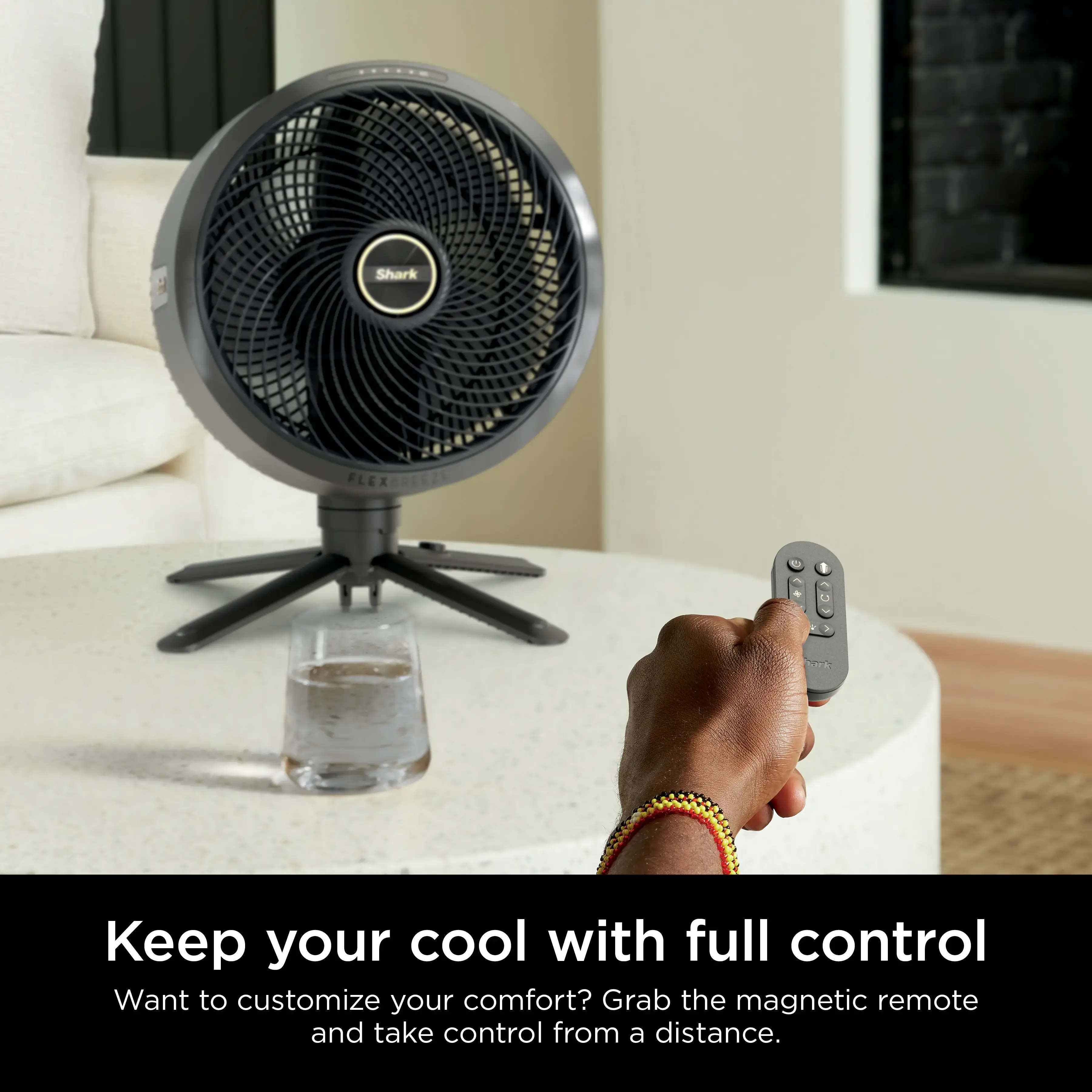Adjustable Oscillating Fan with Water Misting Cooling Attachment