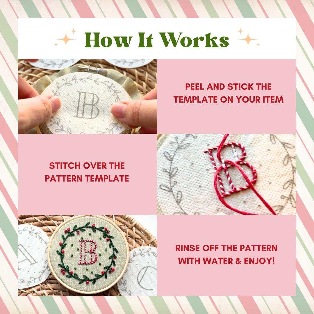 💥ON SALE💥Christmas DIY Embroidery Ornament Kit – Stick & Stitch Letters🎁