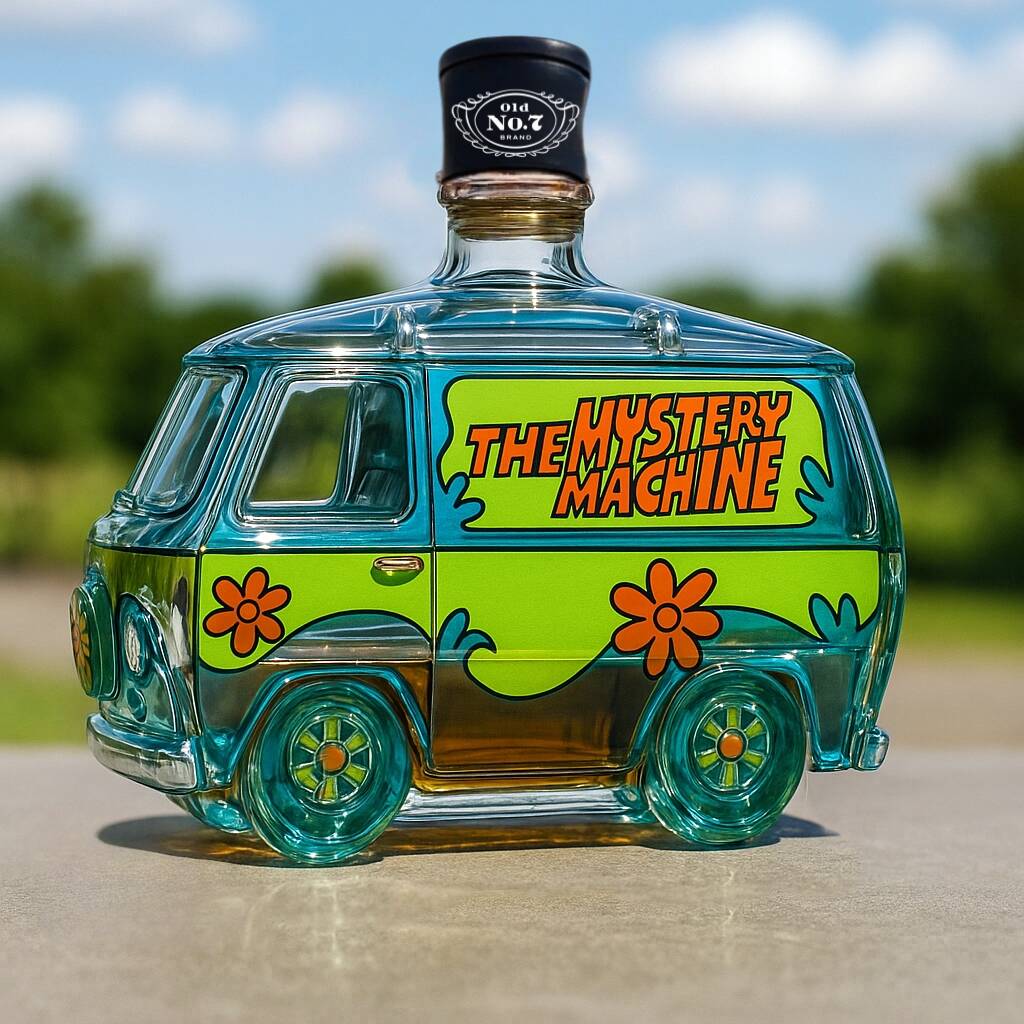 Mystery Machine Whiskey Bottle