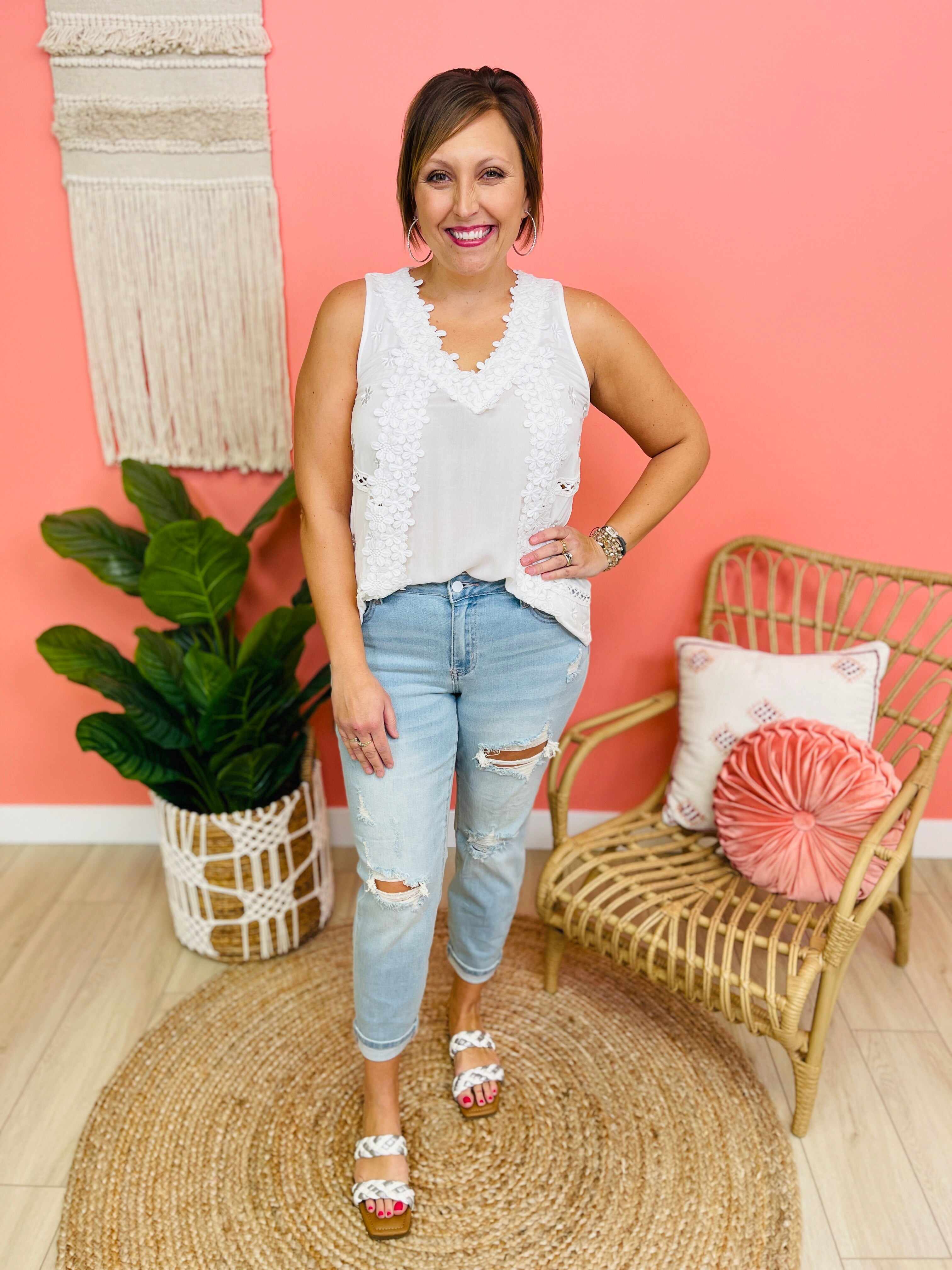 Plus/Reg Blushing Beauty Boyfriend Jeans