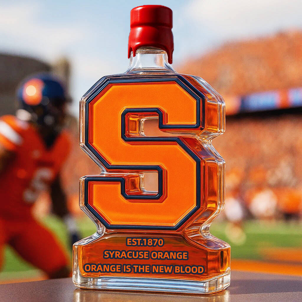 Syracuse Orange Logo Limited Edition Whiskey Bottle