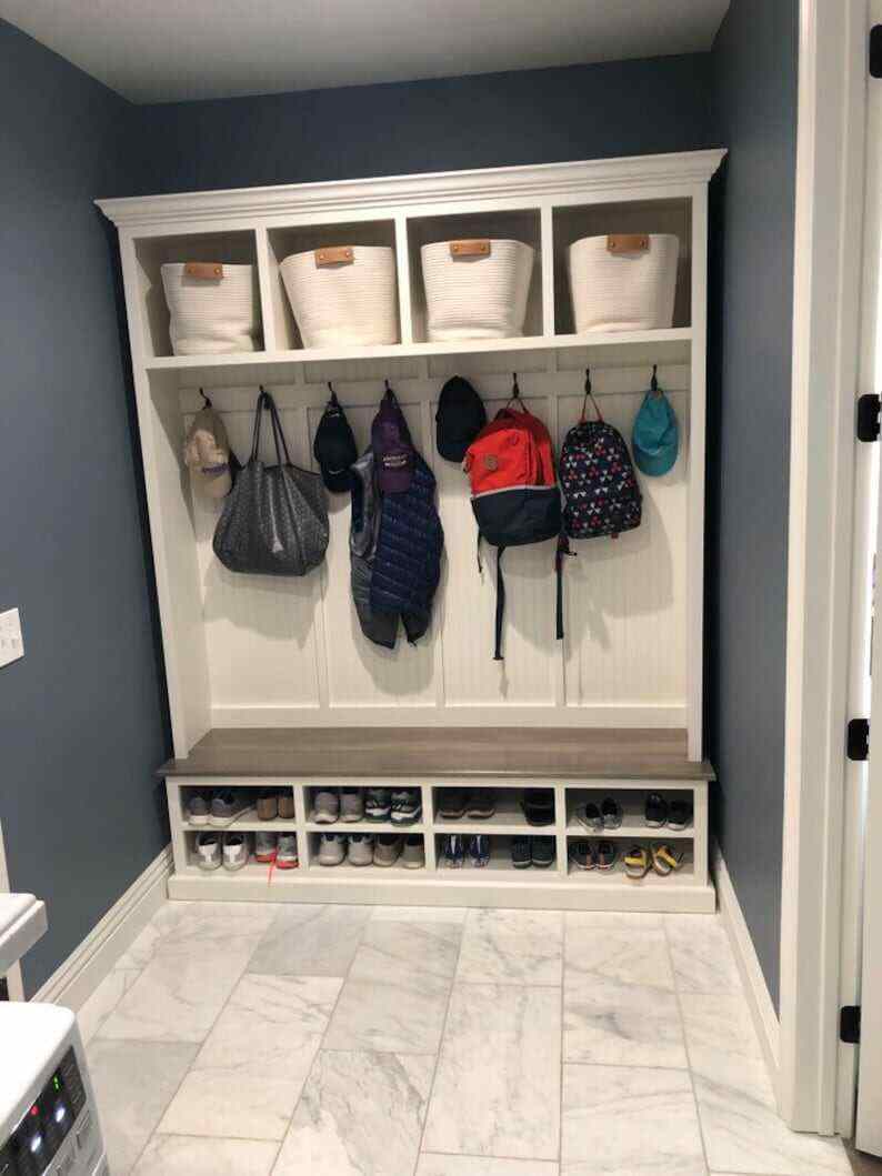 MORAGA 4-section Mudroom entryway storage bench