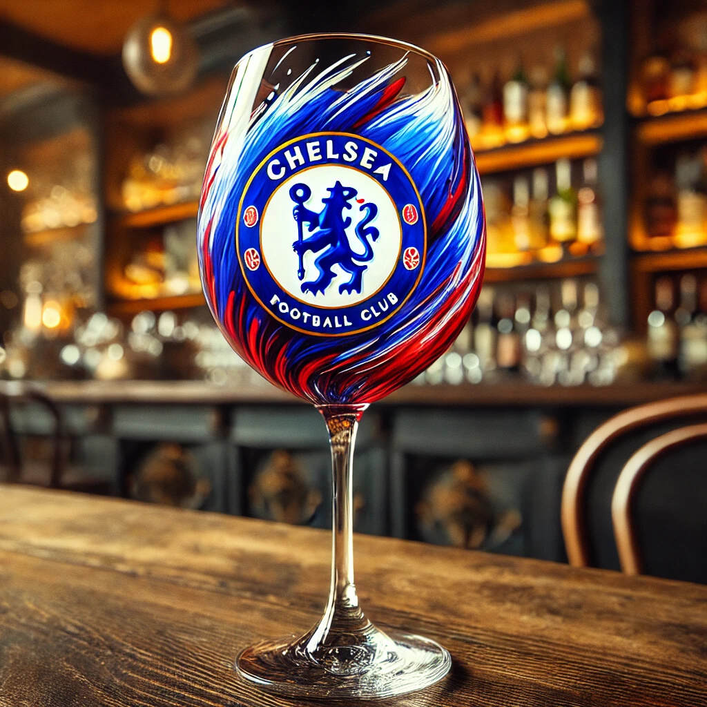 Premier League Football Wine Glass