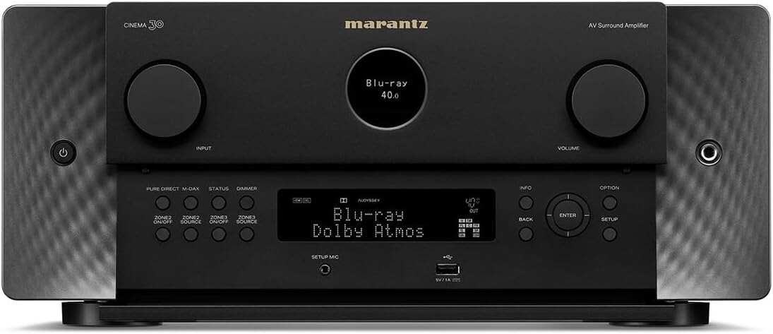 Marantz Cinema 30 11.4 Channel 8K Home Theater Receiver with Dolby Atmos & IMAX Enhanced Audio (Silver/Gold)