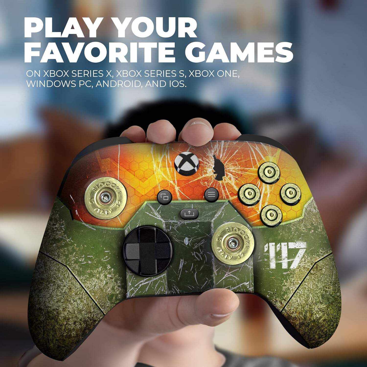DreamController Original X-box Wireless Controller Special Edition Customized Compatible with X-box One S/X-box Series X/S & Windows 10 Made with Advanced HydroDip Print Technology(Not Just a Skin)