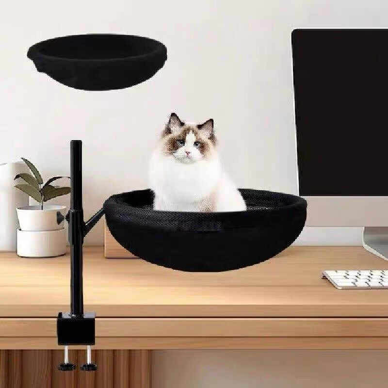 Foldable Desktop Cat Hammock – Suspended Pet Bed / Cat Perch Stand--PurrNest Cozy