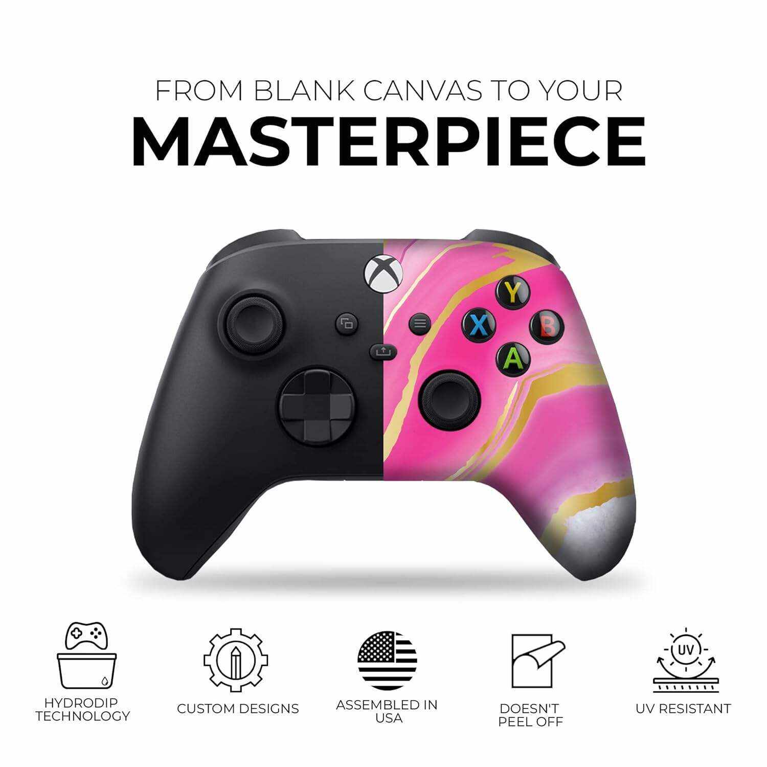 DreamController Original X-box Wireless Controller Special Edition Customized Compatible with X-box One S/X-box Series X/S & Windows 10 Made with Advanced HydroDip Print Technology(Not Just a Skin)
