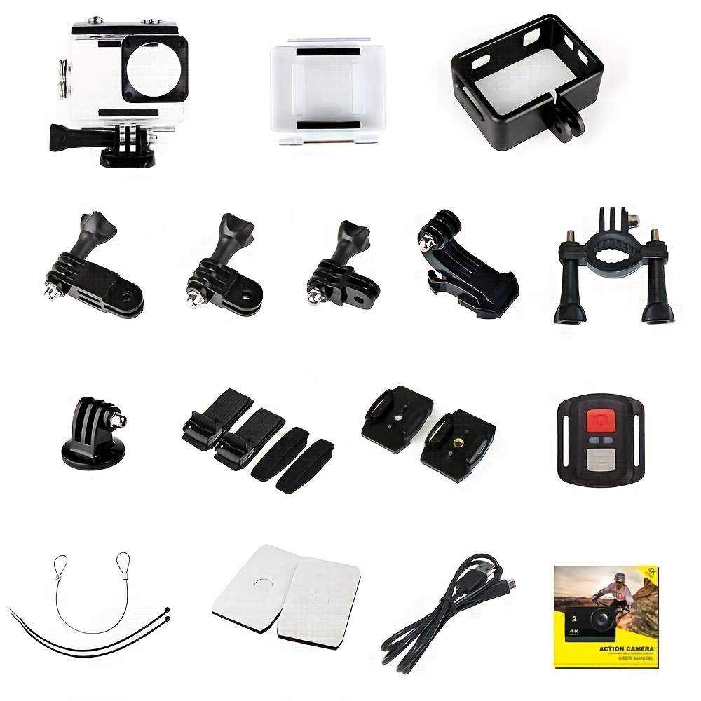 4K/60fps Touch Screen Hd Screen 170 Degree Wide Angle Unwaterproof 1181.1inch WiFi Action Camera With Remote Control Max Support 128GB Memory Card (not Included Sd Card )