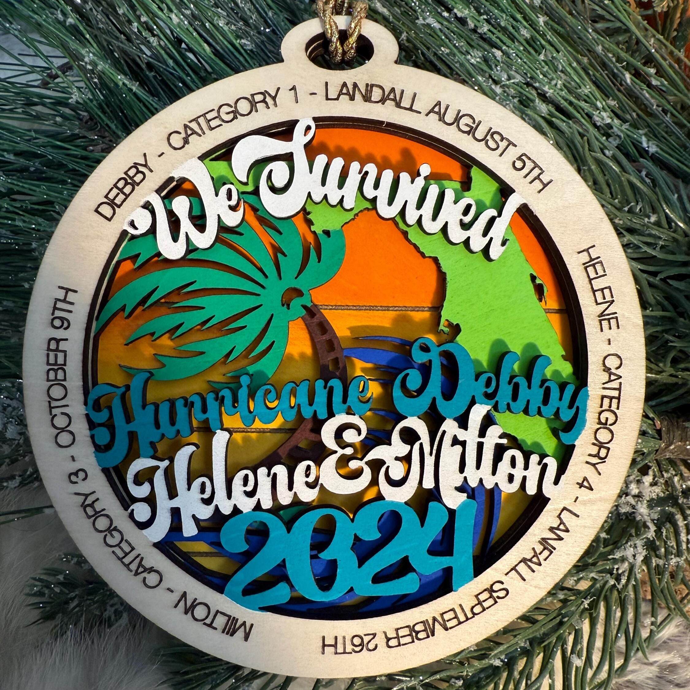 We Survived Hurricane Debby Ornaments