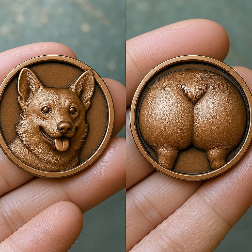 Funny Corgi Butt Coin