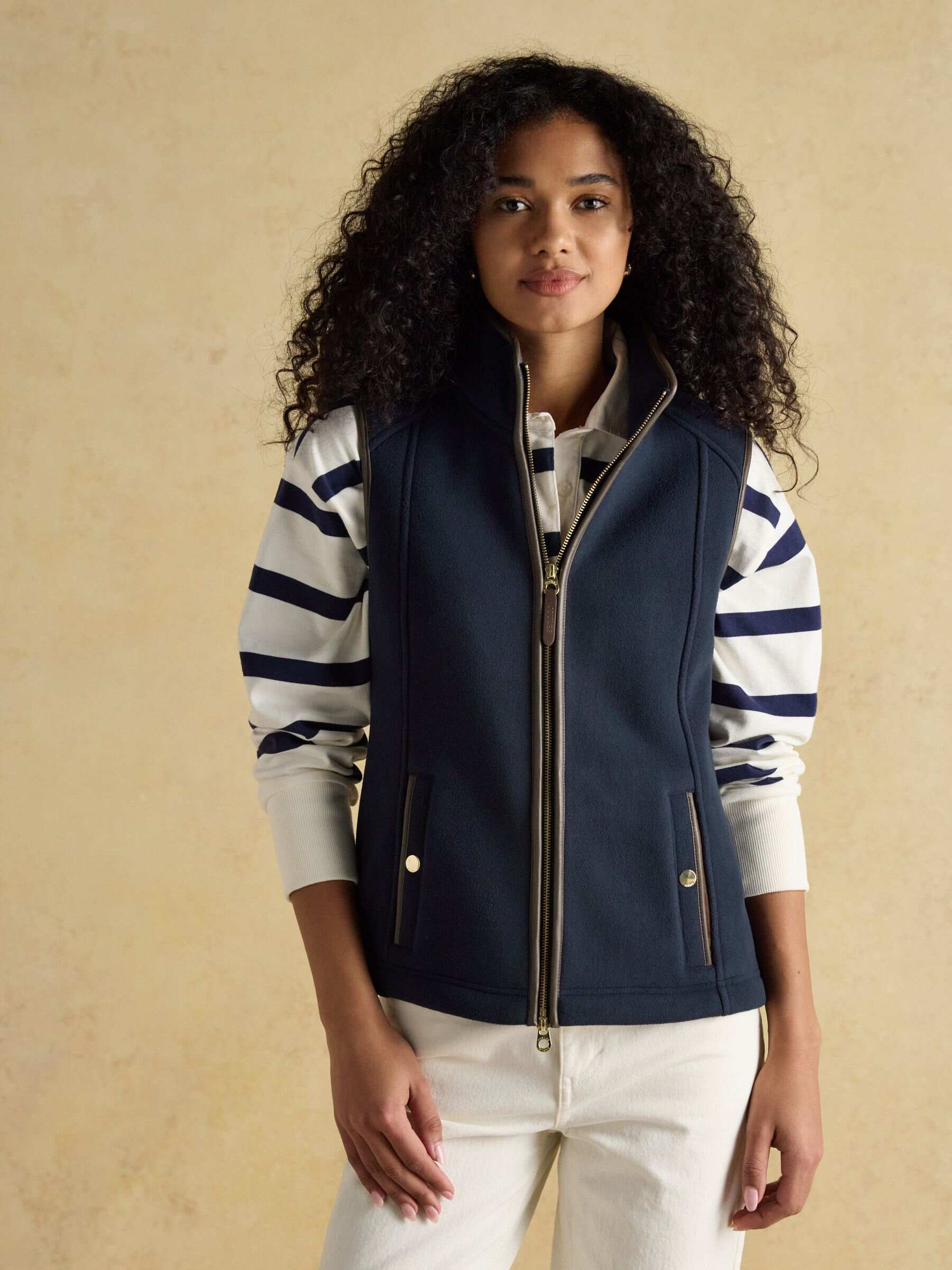 Heritage Navy Blue Fleece Gilet