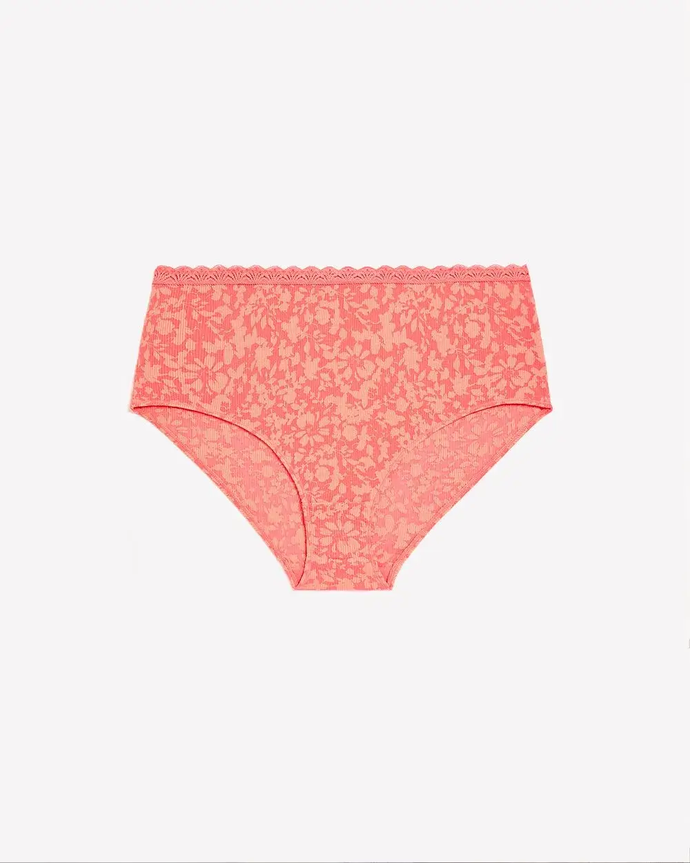 Floral Burnout Brief with Lace and Bow - ti Voglio