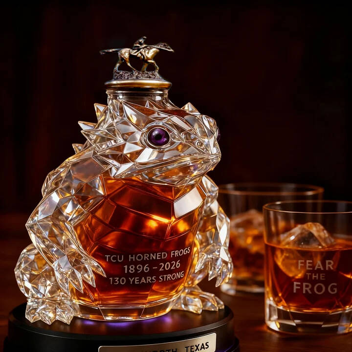 TCU 130th Anniversary Whiskey Bottle