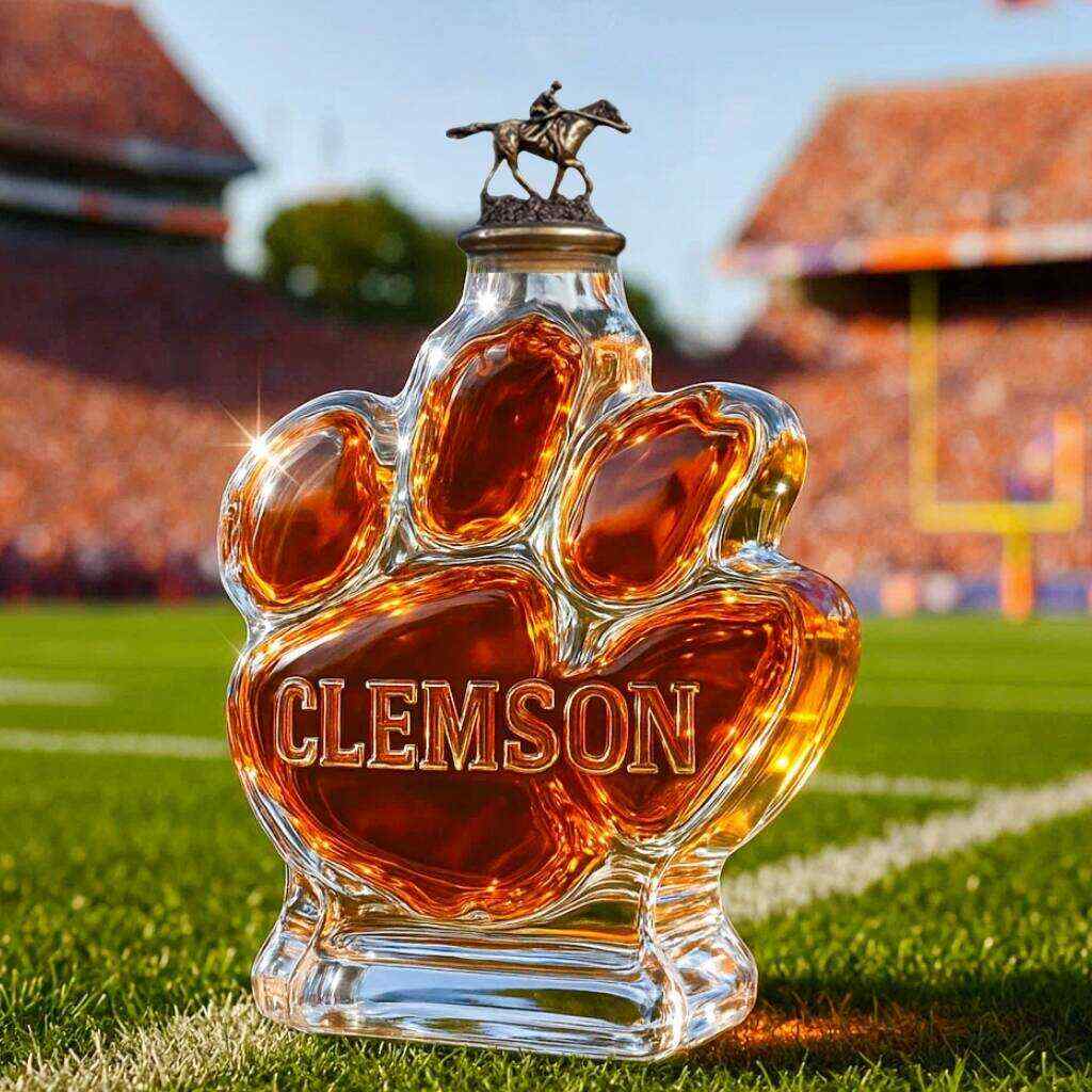 Clemson Tigers Whiskey Bottle