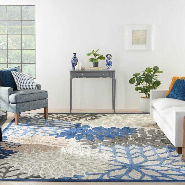 Miraloma Green/Red/Orange Indoor/Outdoor Rug