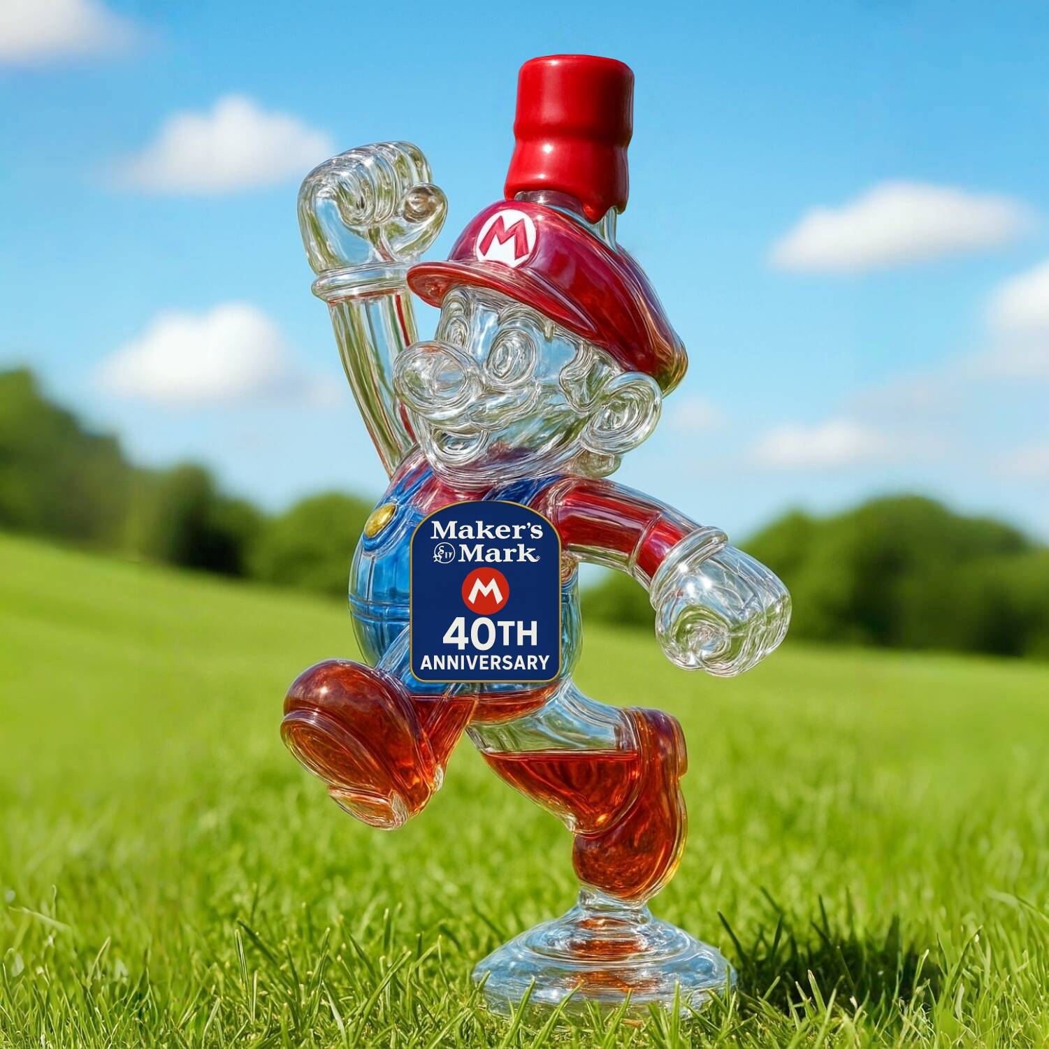 Super Plumber 40th Whiskey Bottle