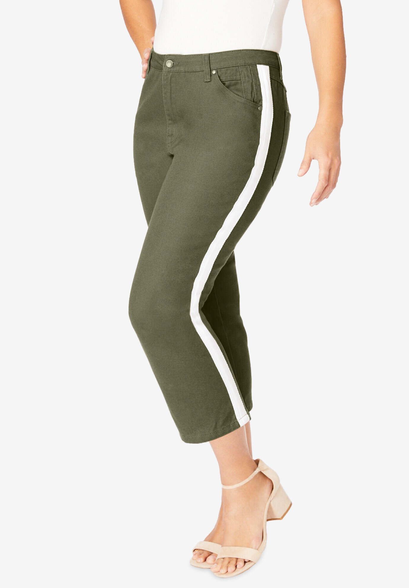 Classic Cotton Denim Capri