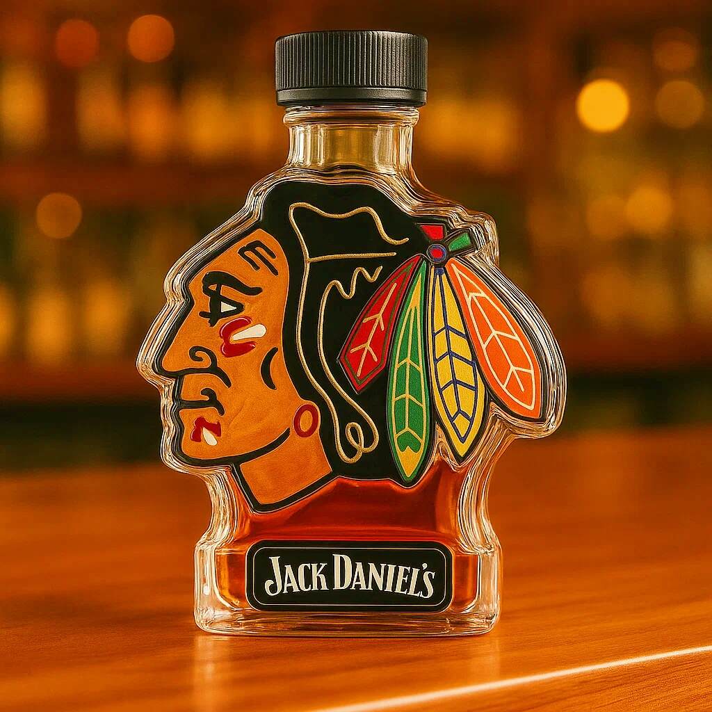 Chicago Blackhawks Whisky Bottle