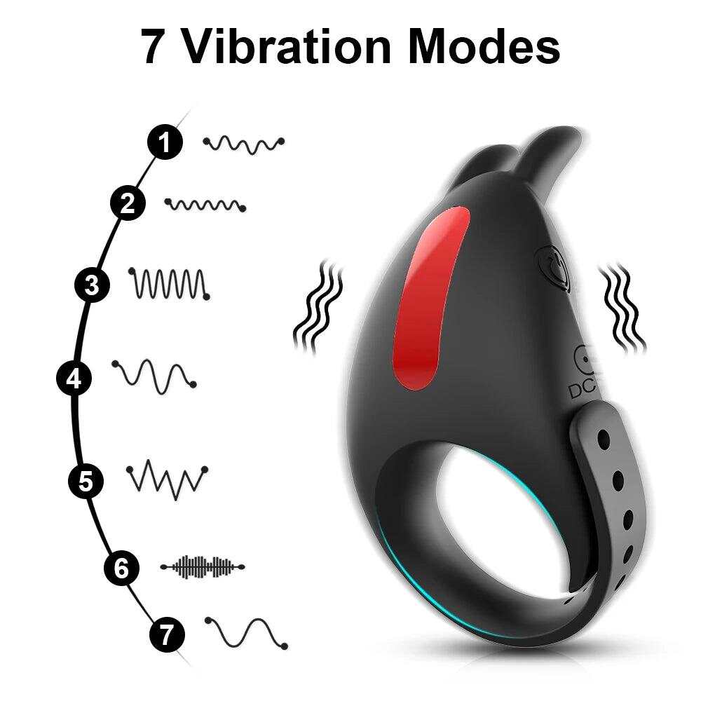 Adjustable Vibrating Cock Ring with Remote Control – Ejaculation Delay & Clitoris Stimulation