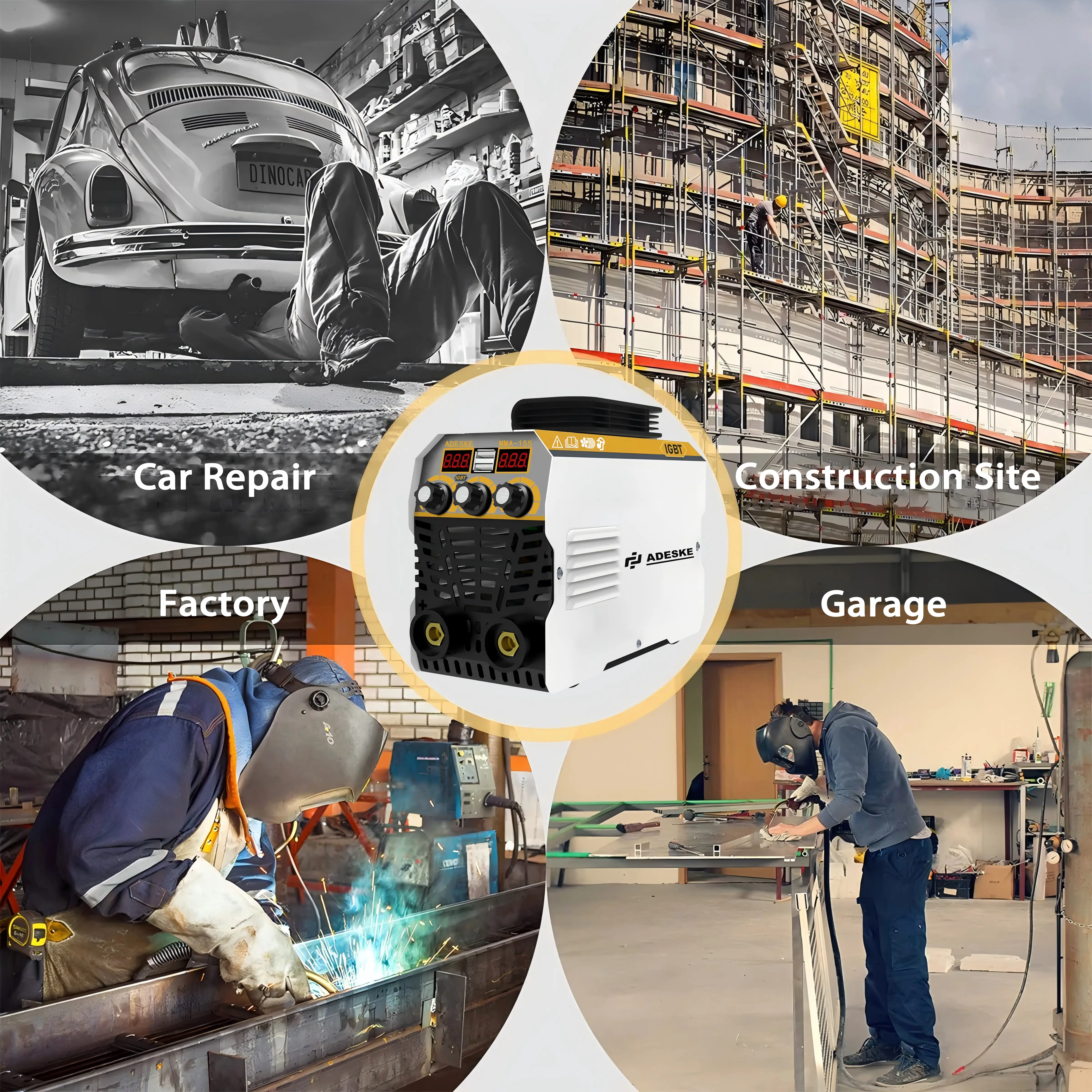 120A Stick Welder MMA-155 – Portable Welding Machine, Dual Voltage 110V/220V, Digital Display Arc Welder with Welding Kit