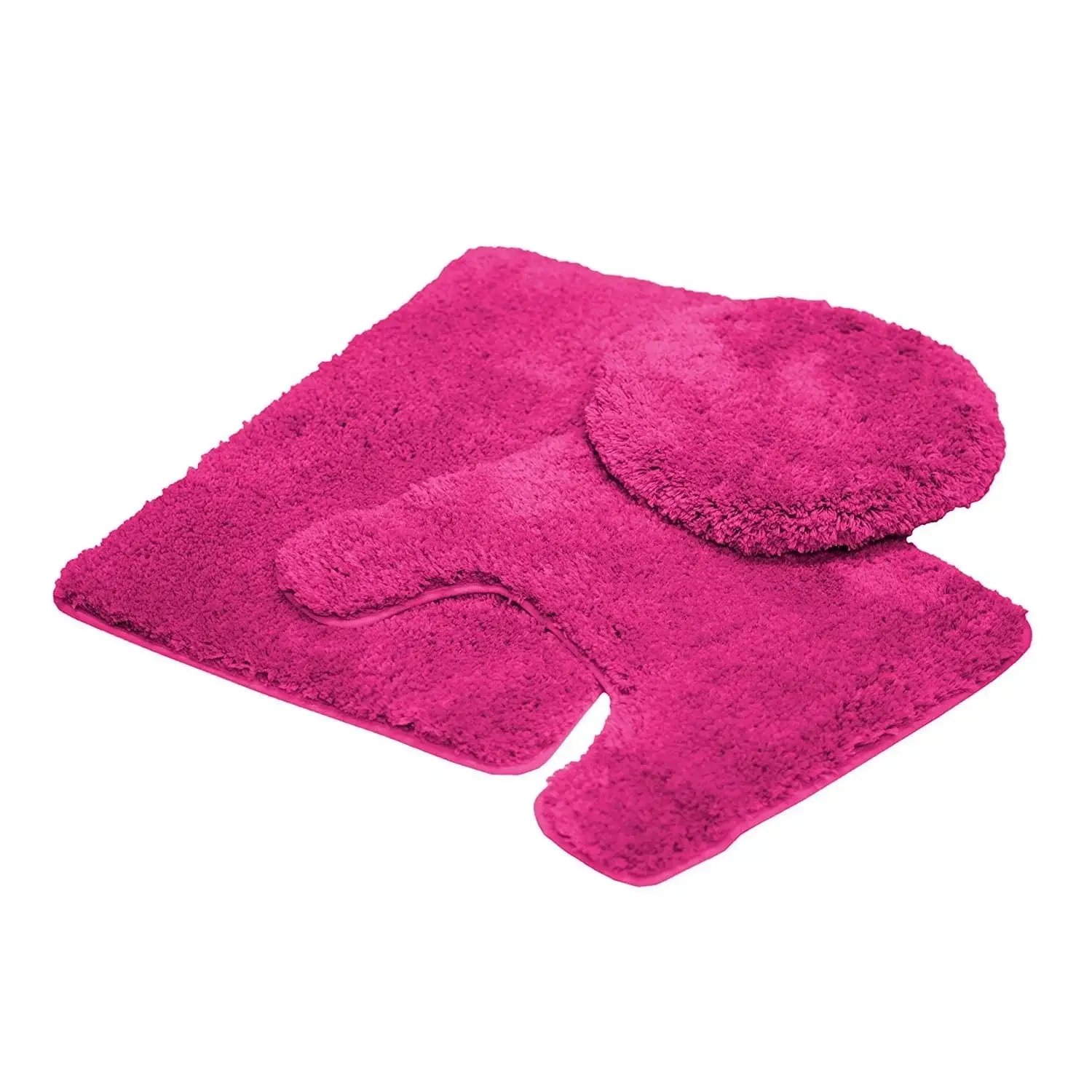 Queen Mary 3 Piece Bathroom Rug Set, Luxury Soft Plush Bath Mat, Contour Rug, Lid Cover, Non-Slip