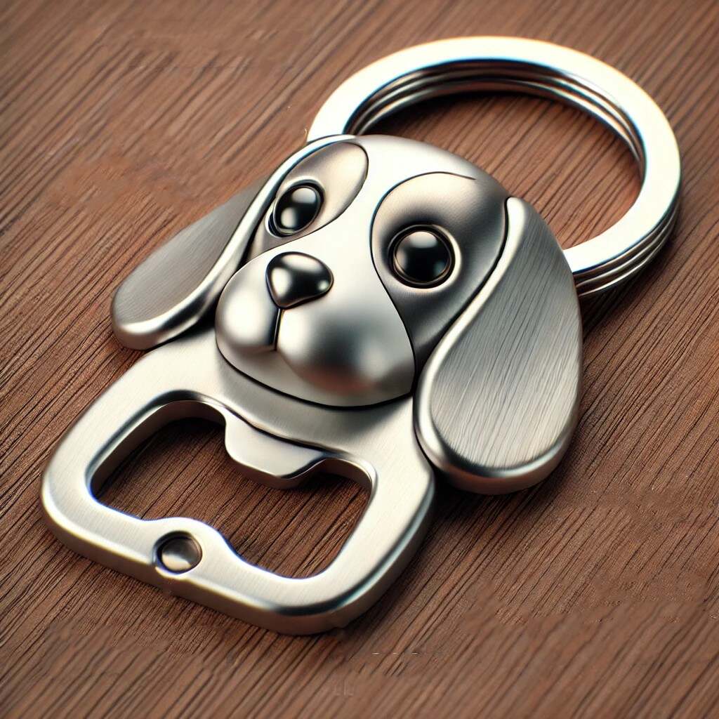 Pet dog bottle opener keychain