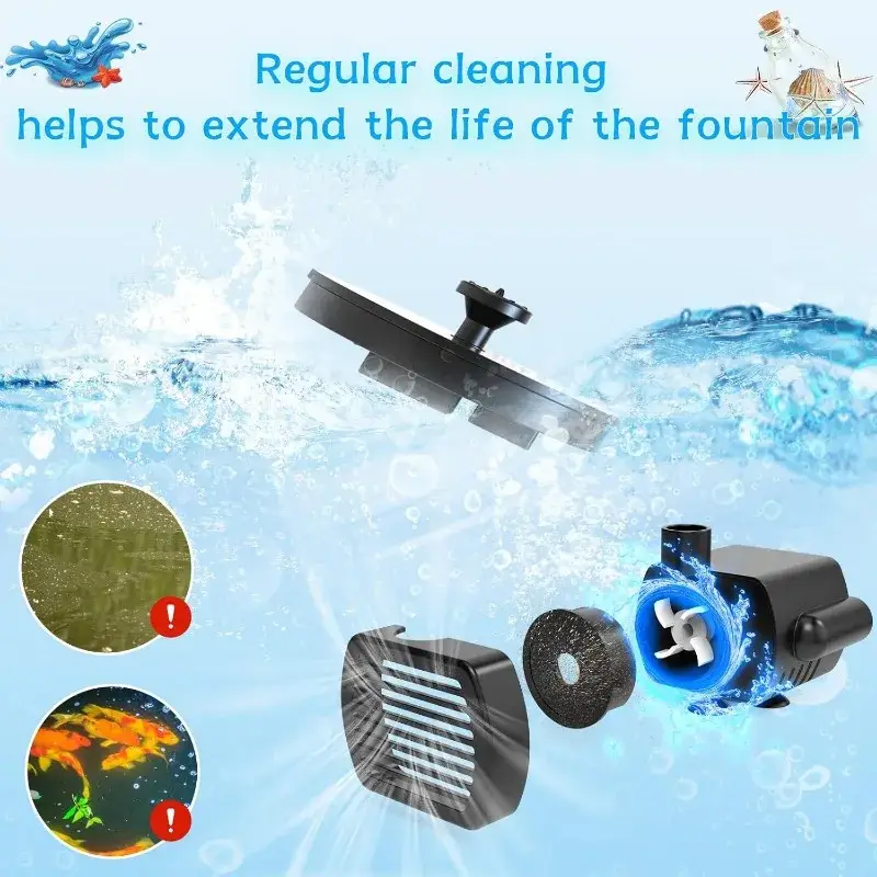 Solar Bird Bath Fountain Pump