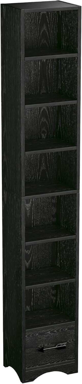 VECELO 8-Tier Tall Narrow Bookshelf