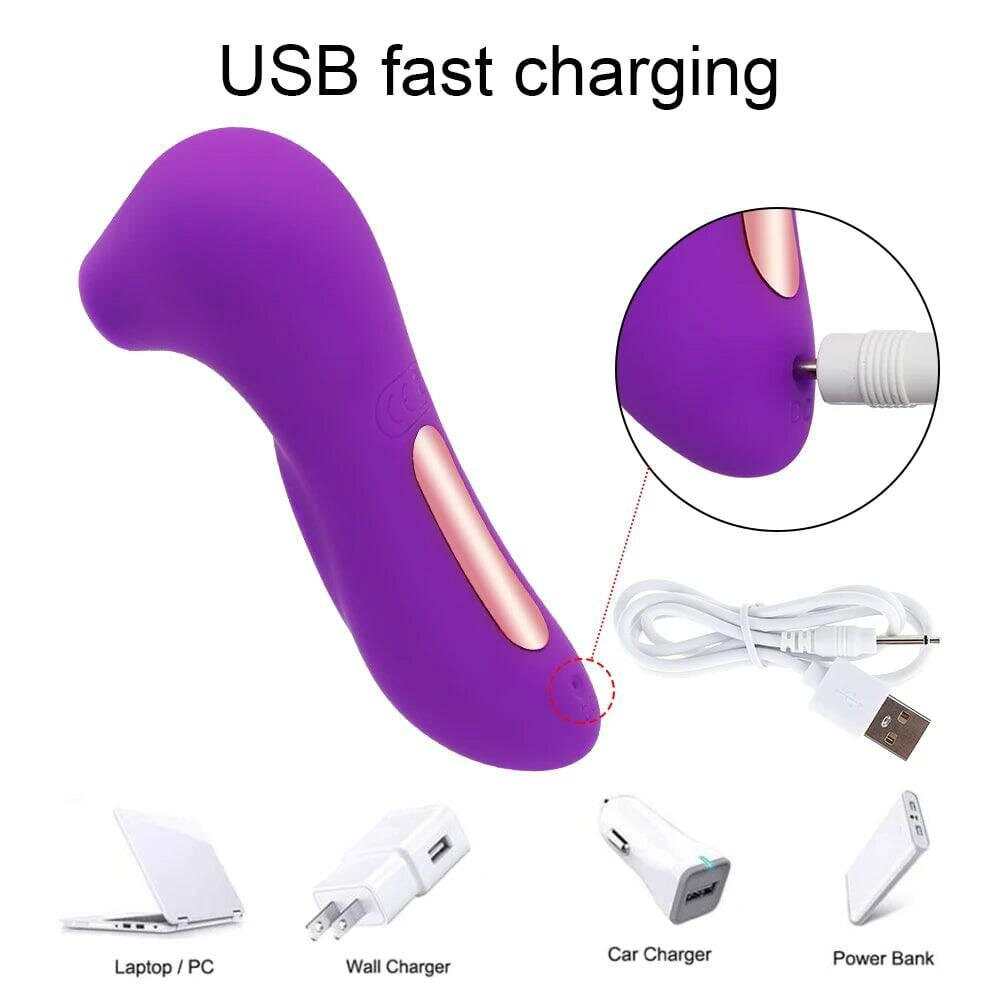 Clit Sucker Vibrator: Blowjob Tongue Suck, G-Spot & Nipple Stimulator