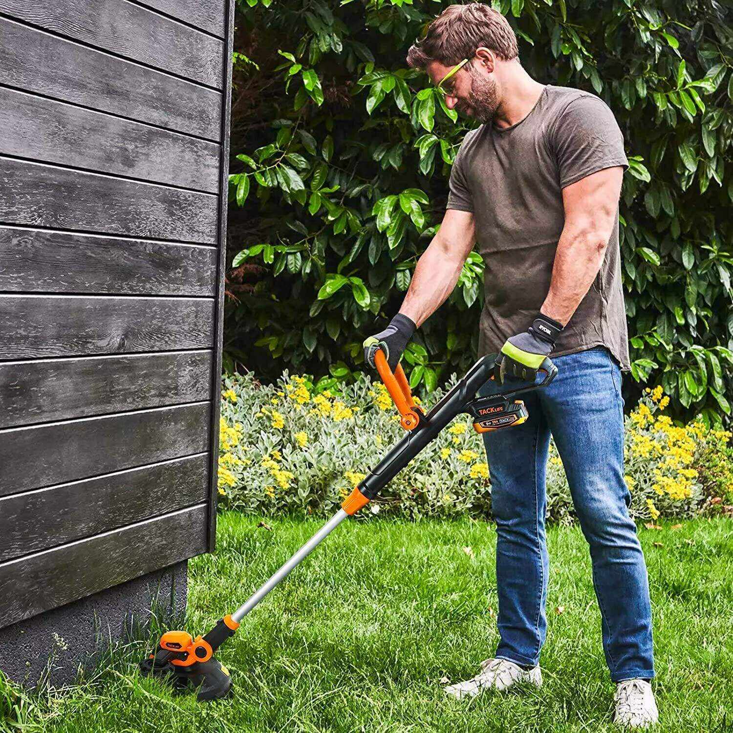 Grass Trimmer, 2-In-1 Trimmer and Edger 20V 10-Inch 8000 RPM