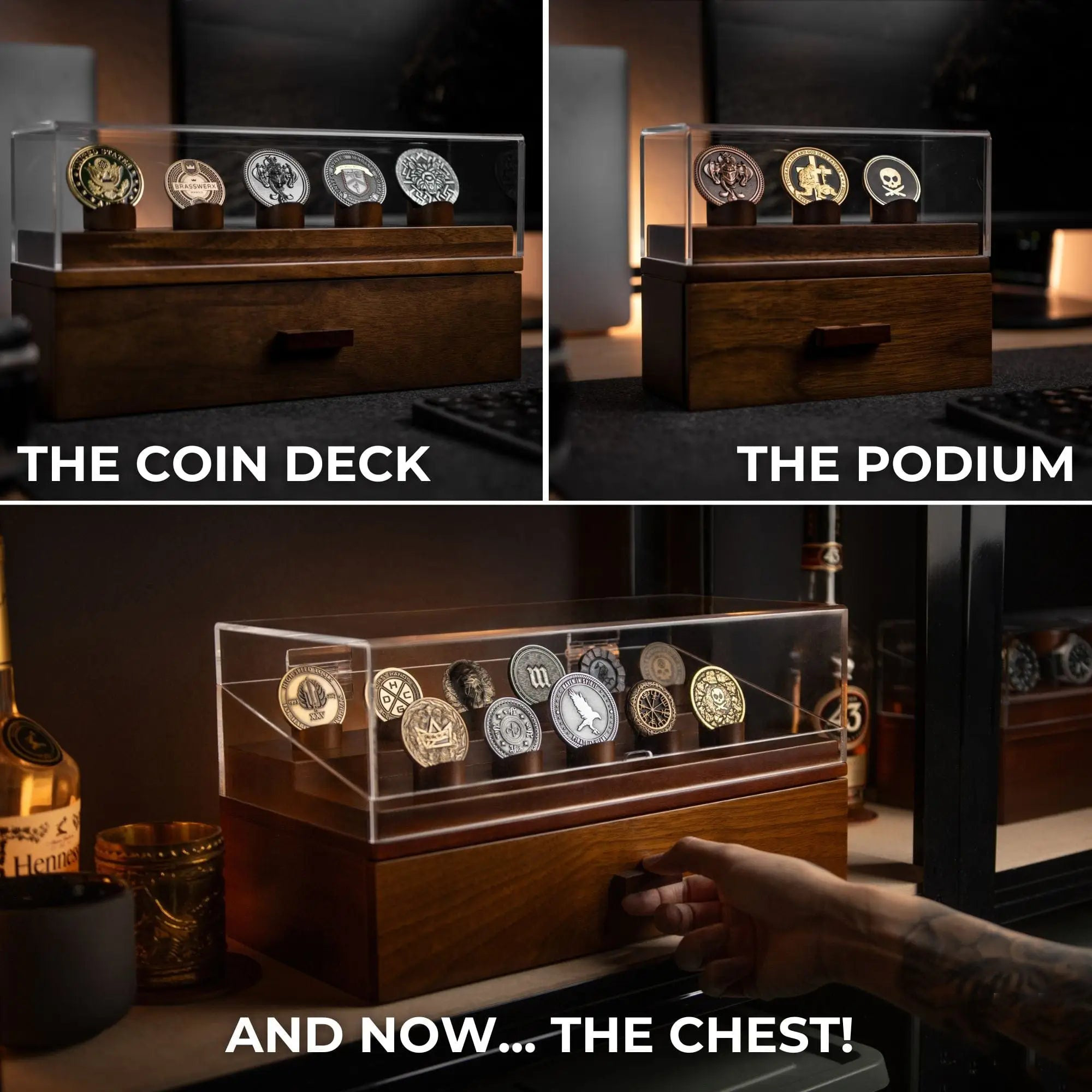 Commemorative Coin & Challenge Coin solid wood display box