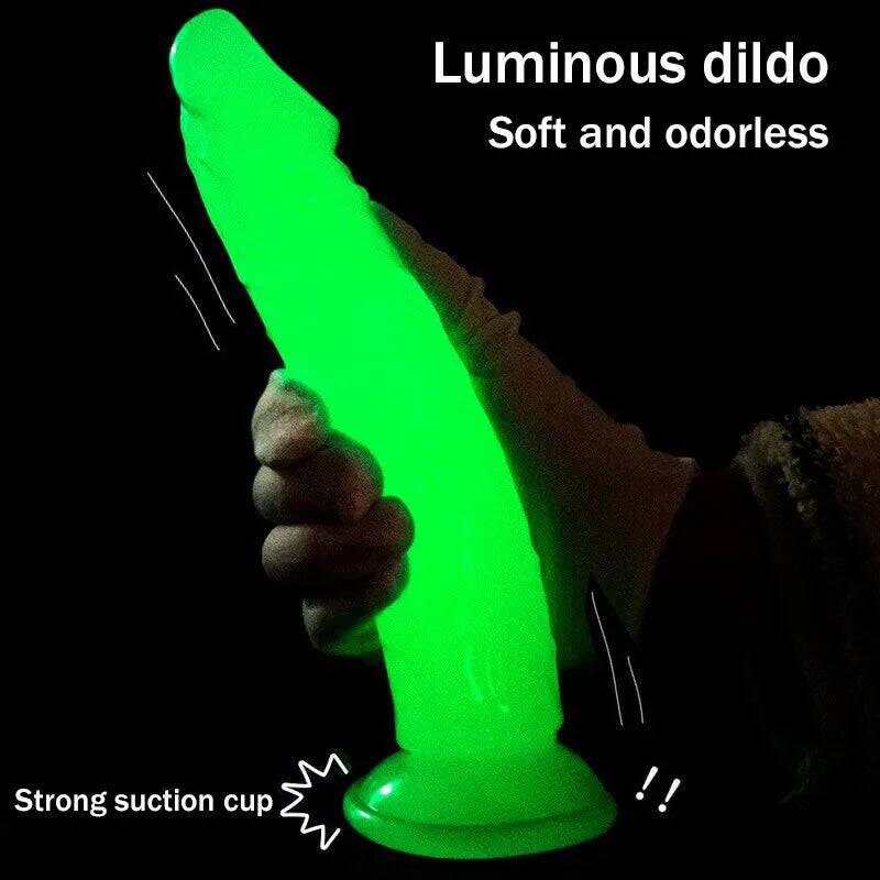 Luminous Realistic Dildo – S/M/L/XL/XXL Sizes with Suction Cup for Women & Couples