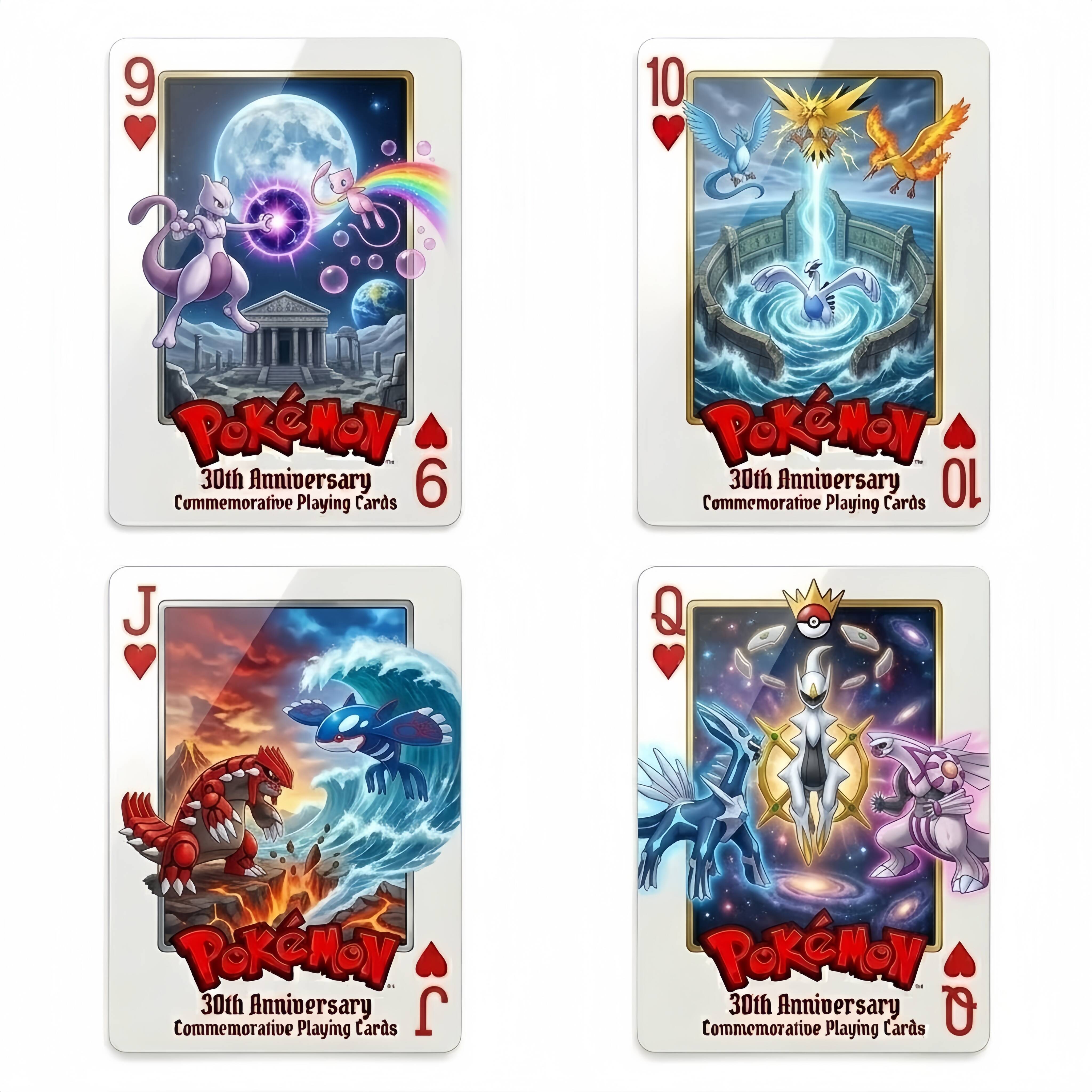 Pokémon 30th Anniversary Commemorative Edition Playing Cards—54 CARDS