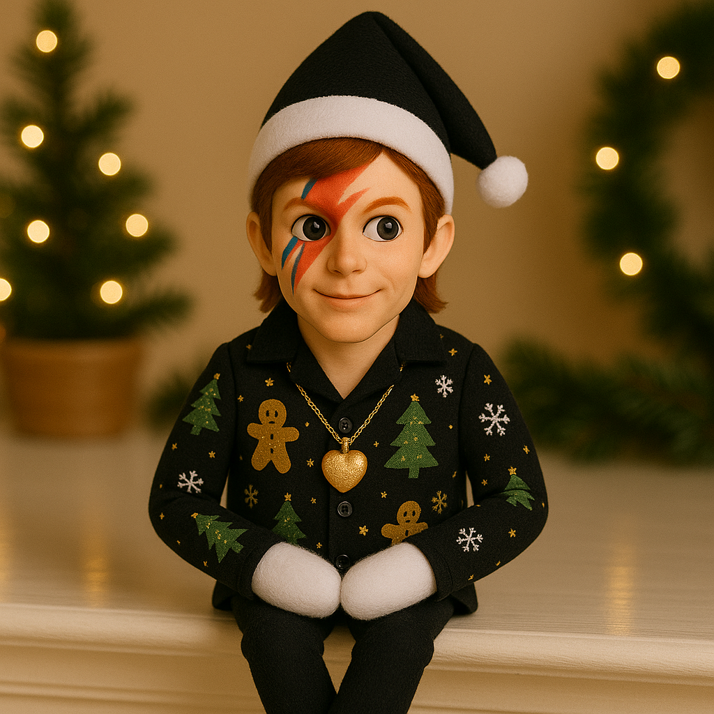 David Bowie Christmas Elf Doll