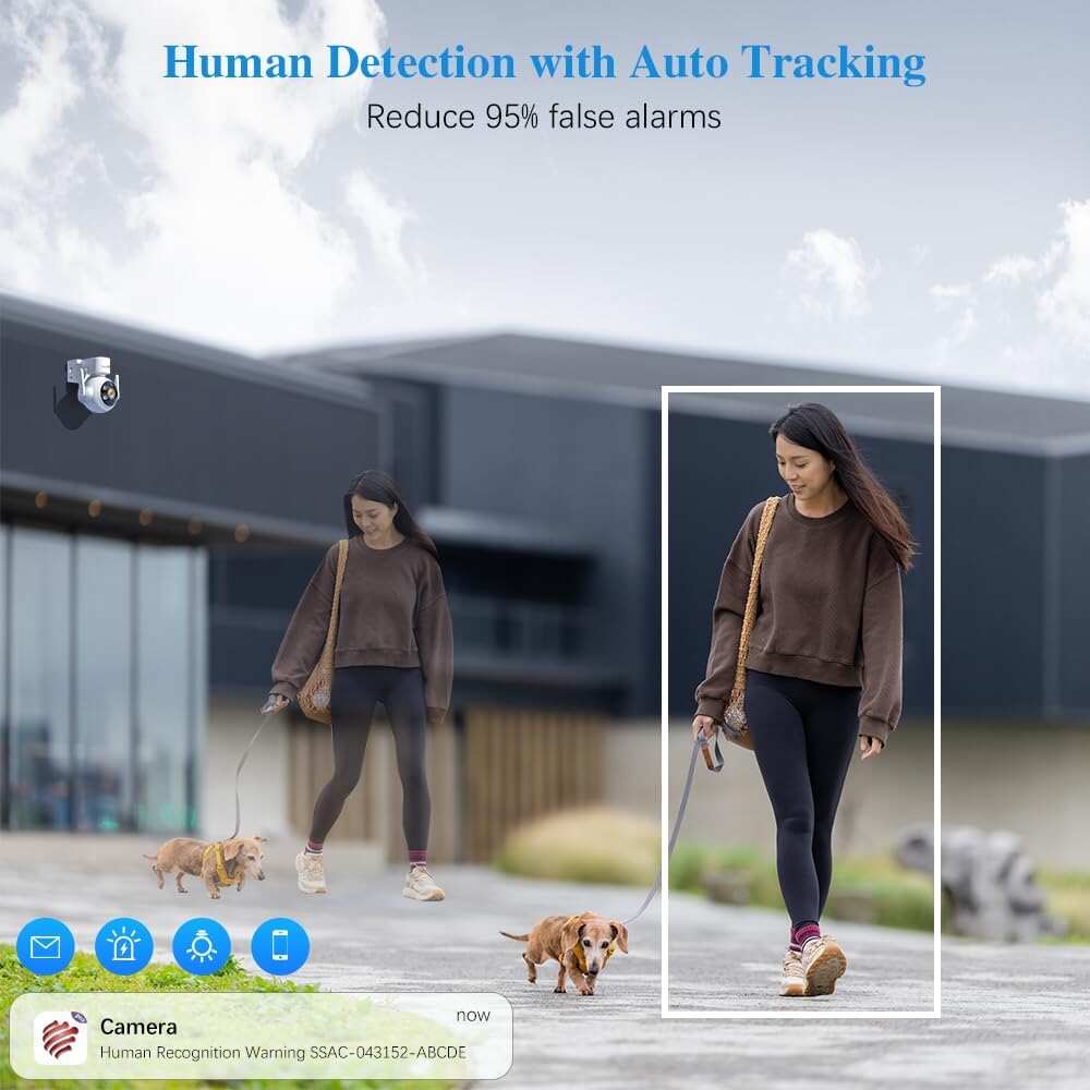 Ctronics 5X Optical Zoom 5MP Outdoor Security Camera with 2.4/5 Ghz WiFi & Cloud Storage