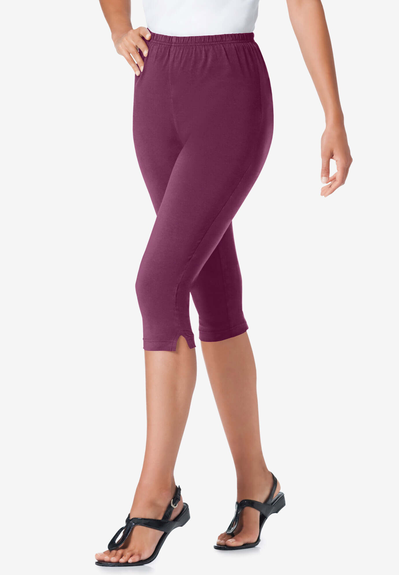 Stretch Cotton Capri Legging