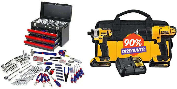 408-Piece Mechanics Tool Set with 3-Drawer Heavy Duty Metal Box (W009044A)