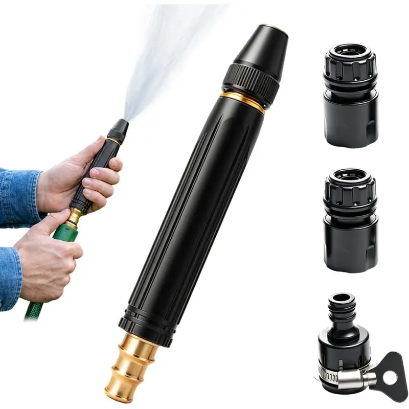 【FathersDayGift】Home High-Pressure Car Wash Spray Gun (Includes Booster Nozzle and Hose Clamp) — An Essential Choice for Watering Flowers and Vegetables, and Cleaning Your Beloved Car.
